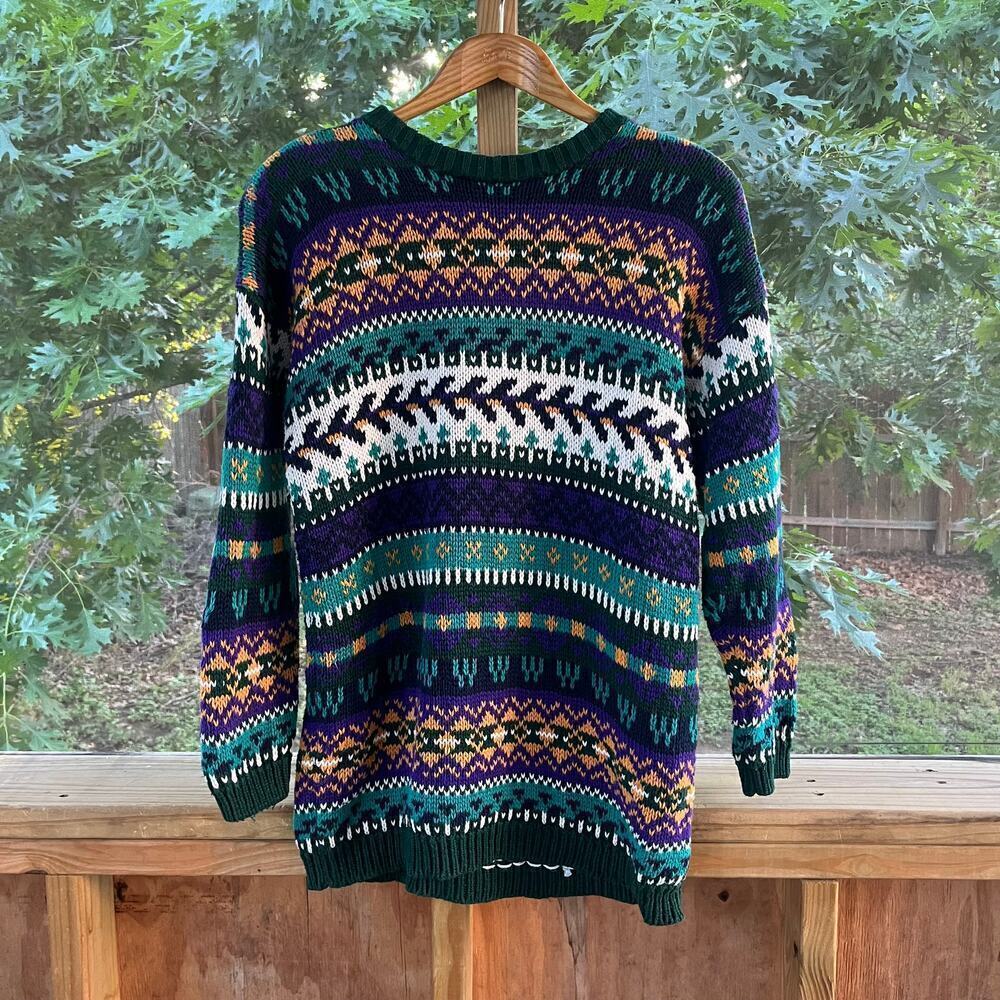 Marsh Landing Women's Vintage 80's Era Pullover Tunic Sweater Size M